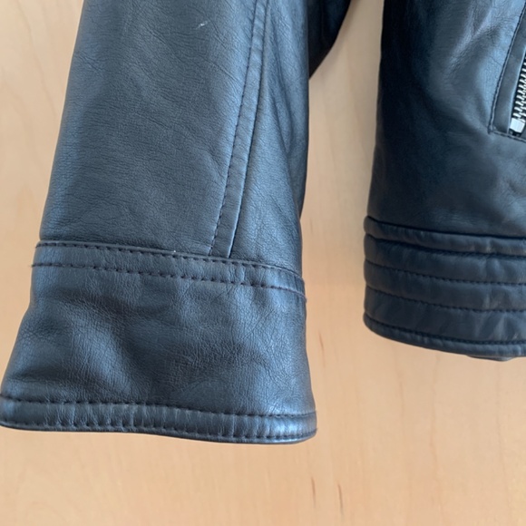 ZARA Boys Faux Leather Jacket Size 11-12 - Picture 6 of 9